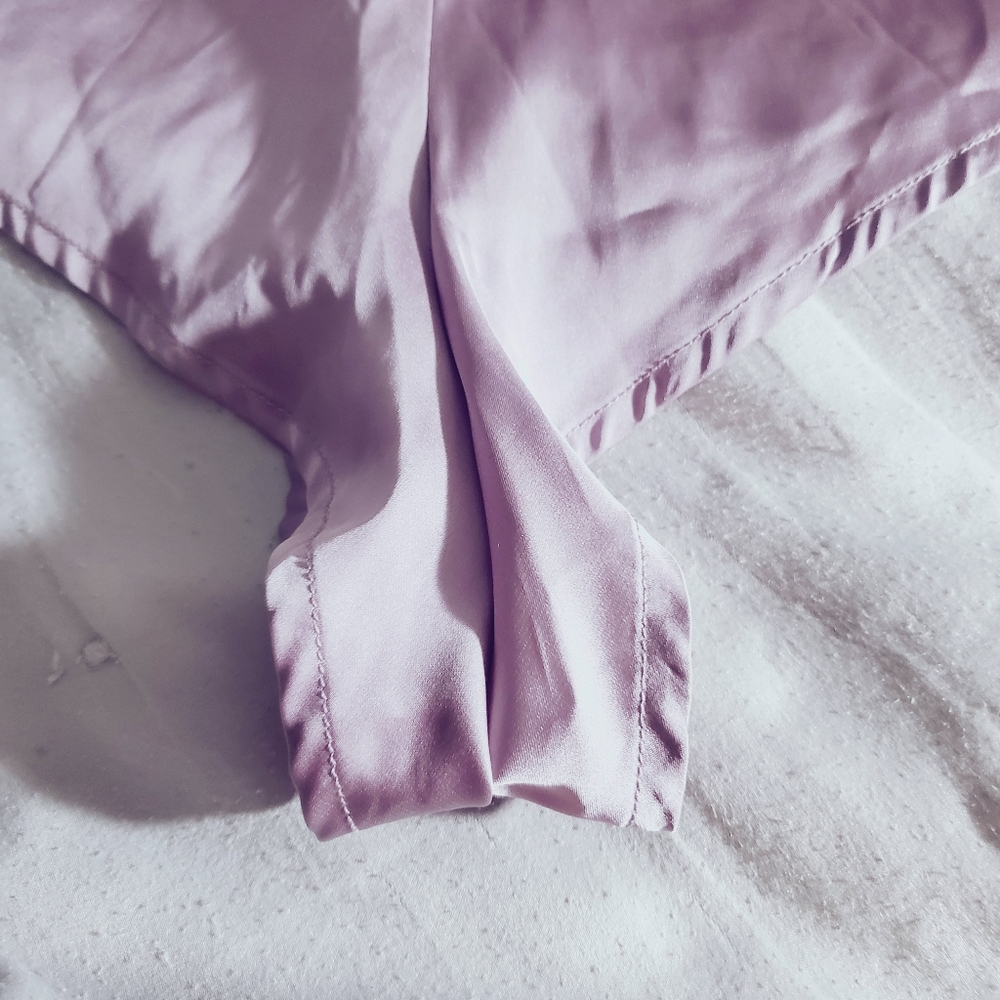 LA VIE EN ROSE Satin High Cut Cheeky Lilac Lengerie Shorts (Bottoms Only) - Picture 7 of 10